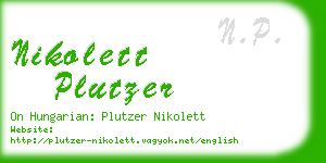 nikolett plutzer business card